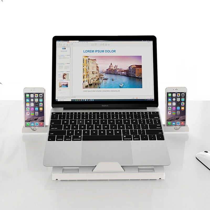 New Laptop Stand Multifunctional Folding Lift Portable Laptop Stand Monitor Increase Rack Aluminum Alloy Base Secondary image