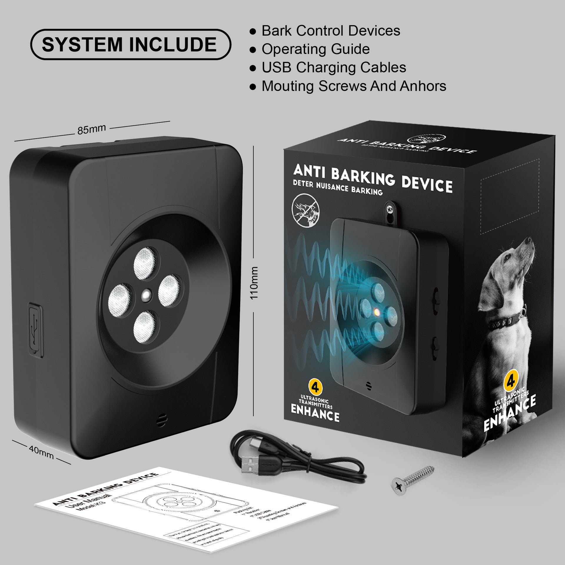 Ultrasonic Anti-Bark Dog Training Repellent Device Secondary image