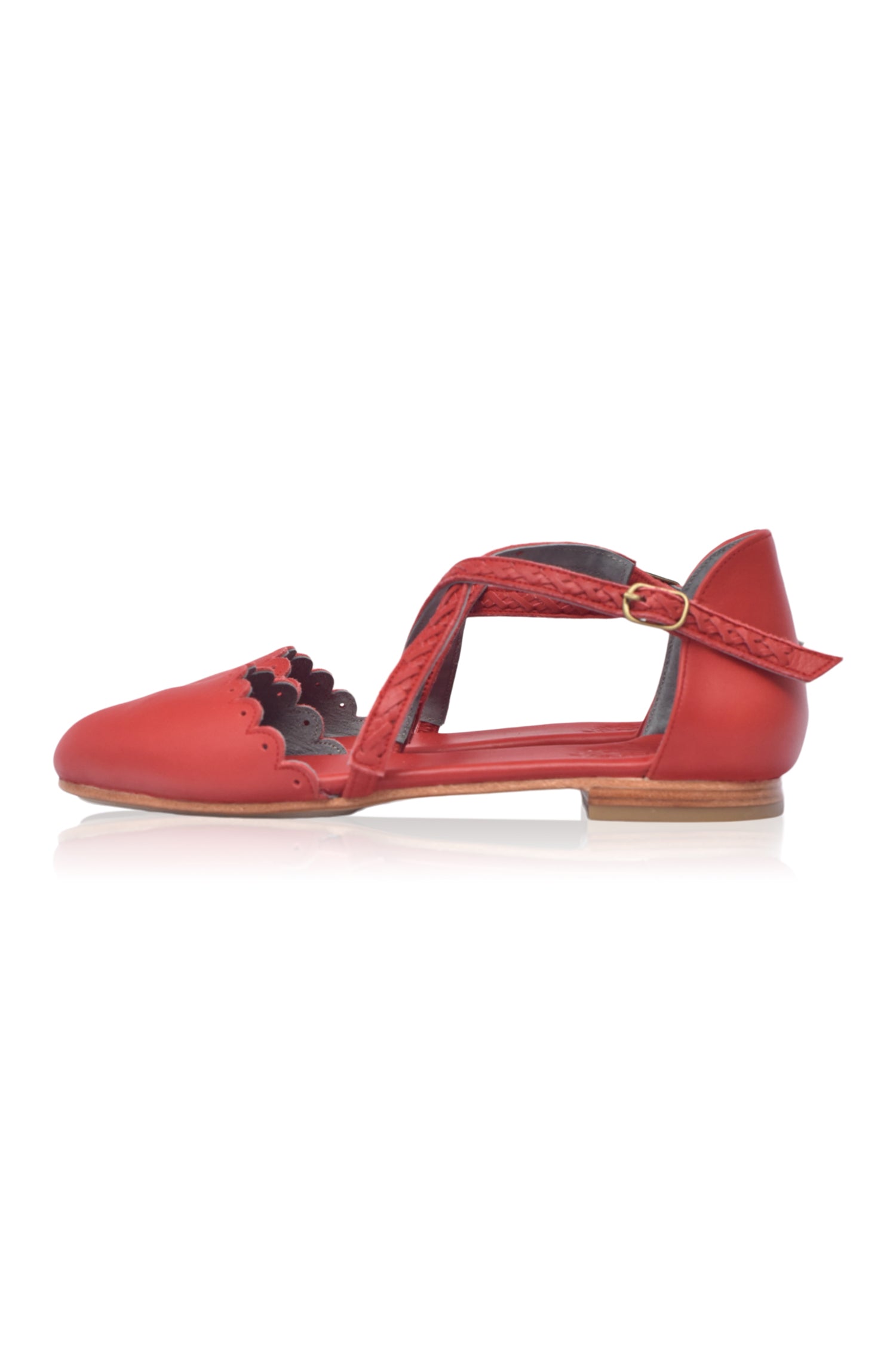 Montana Criss-Cross Leather Flats Main image