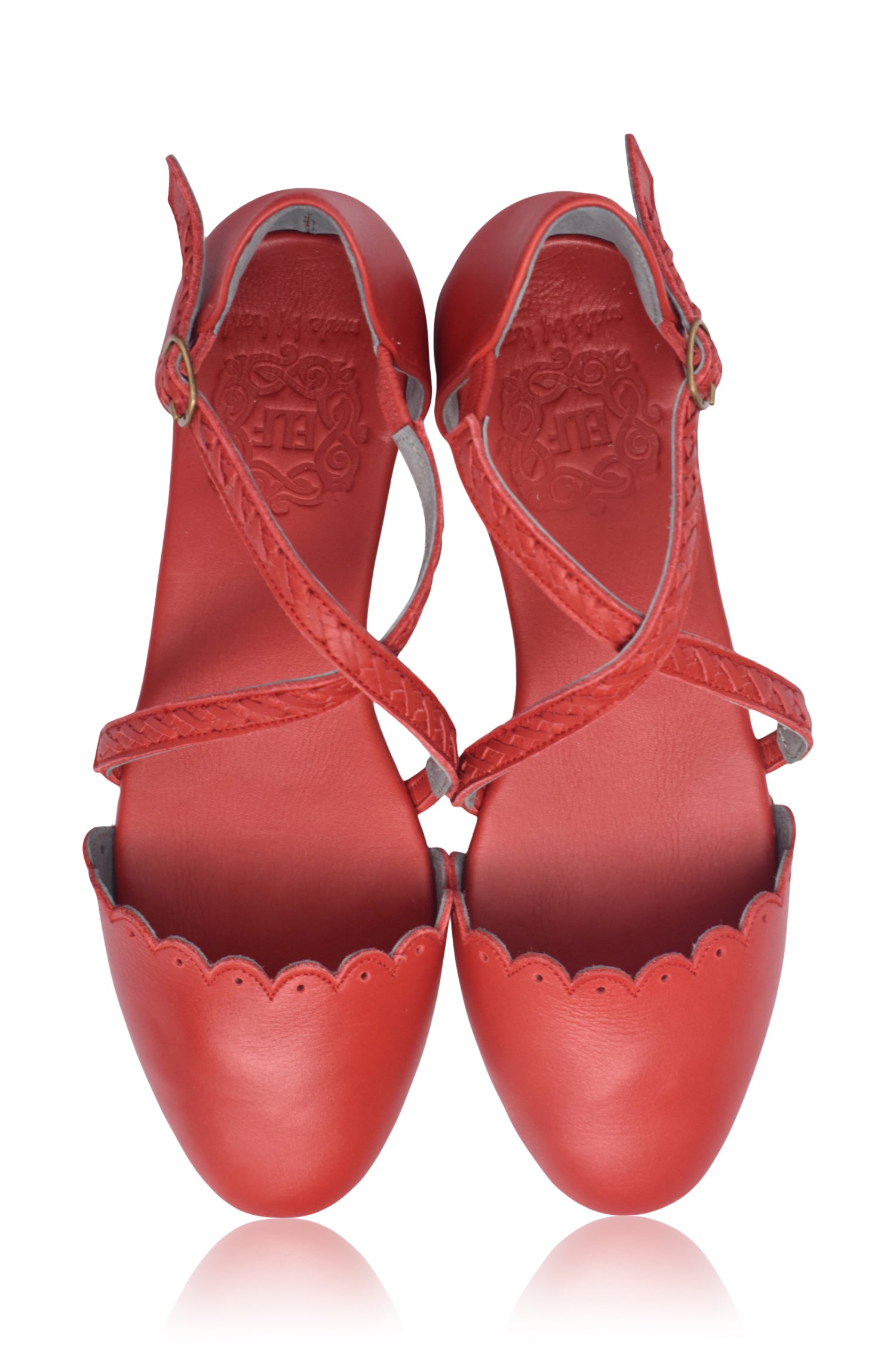 Montana Criss-Cross Leather Flats Secondary image