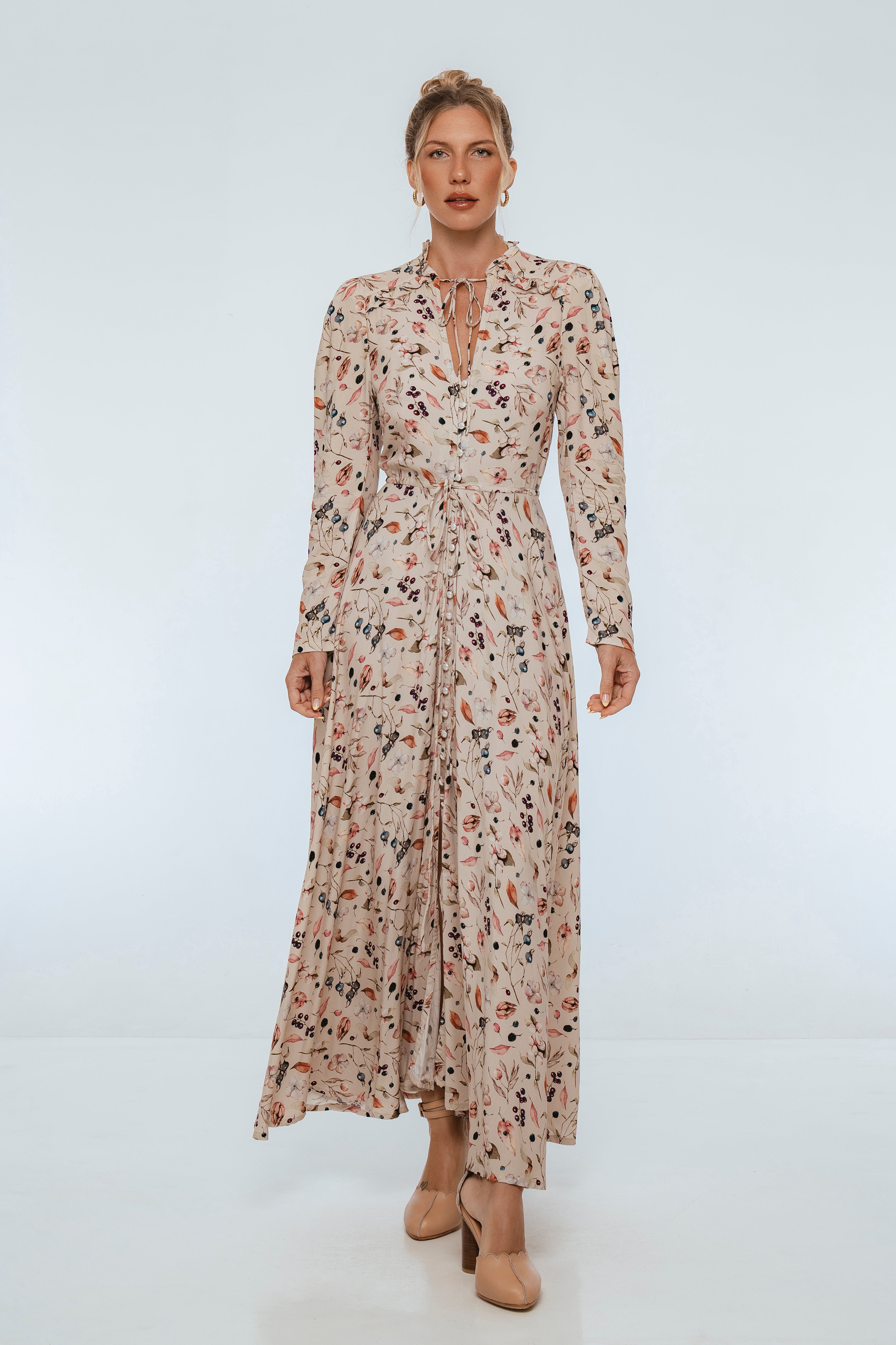 Poeme Long Sleeve Maxi Dress Main image
