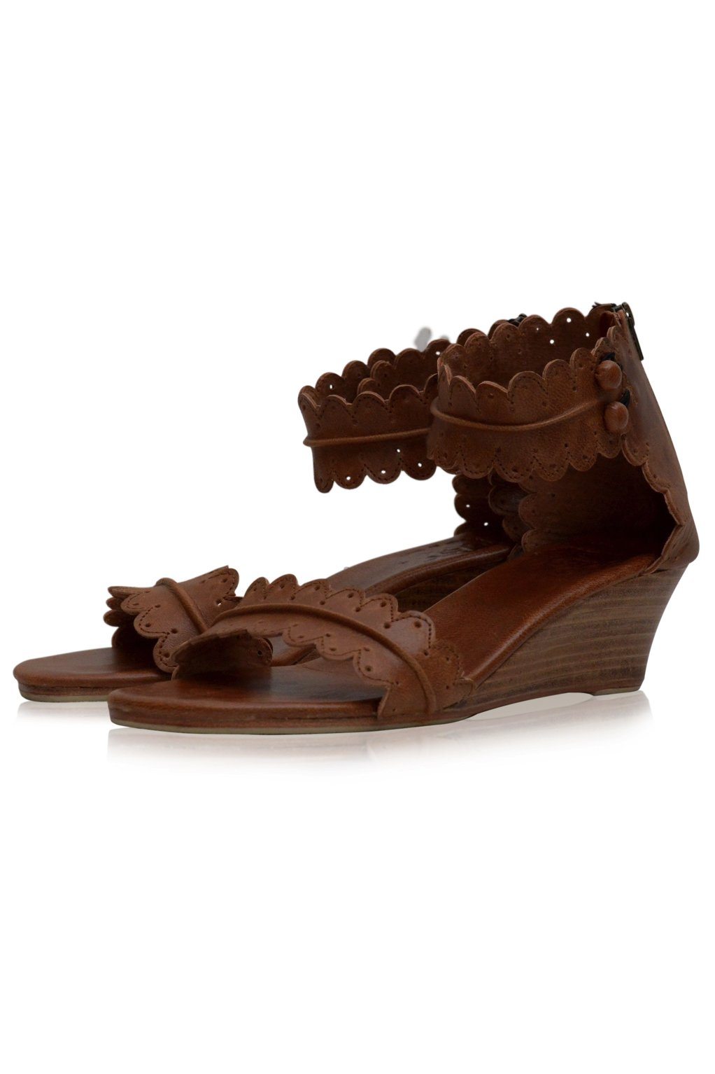 Magdalena Wooden Wedge Sandals Secondary image