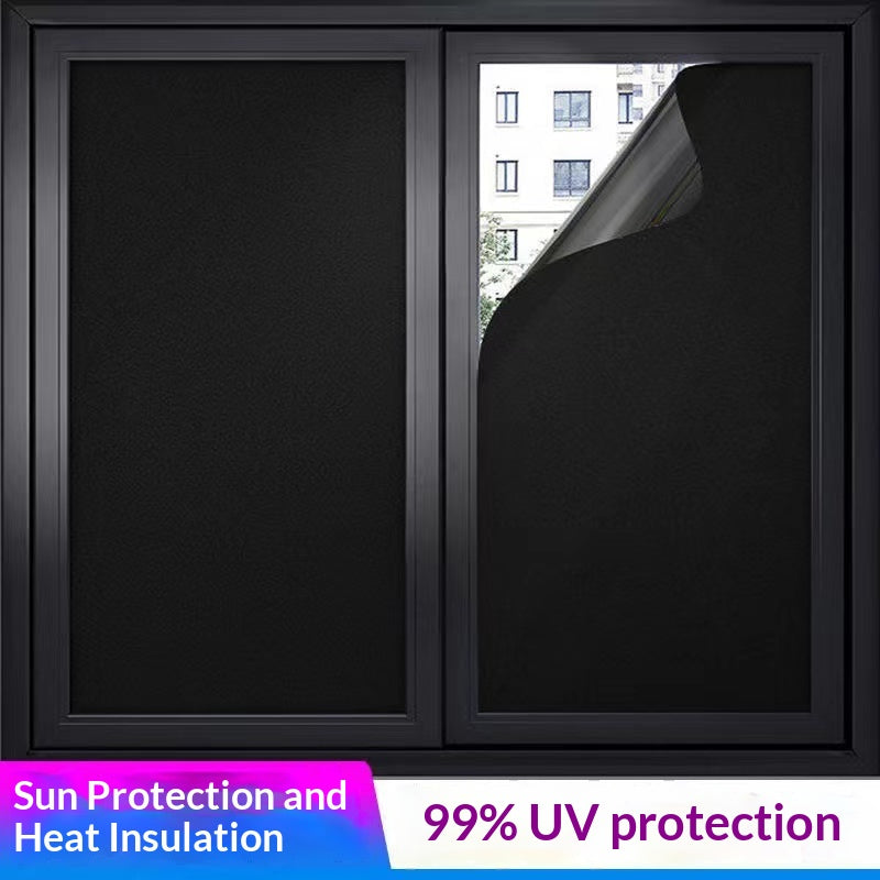 Black Blackout Heat-insulating Anti-peeking Pure Black Glass Film Secondary image