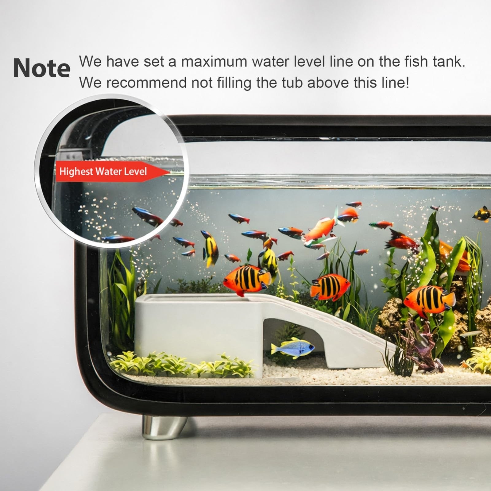 Compact Betta Fish Tank Kit Clear Desktop Aquarium With Ecological Cycle System Secondary image