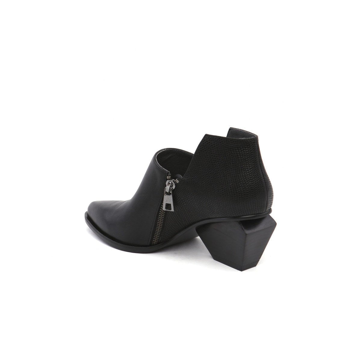 Block Heel Leather Ankle Boots Main image