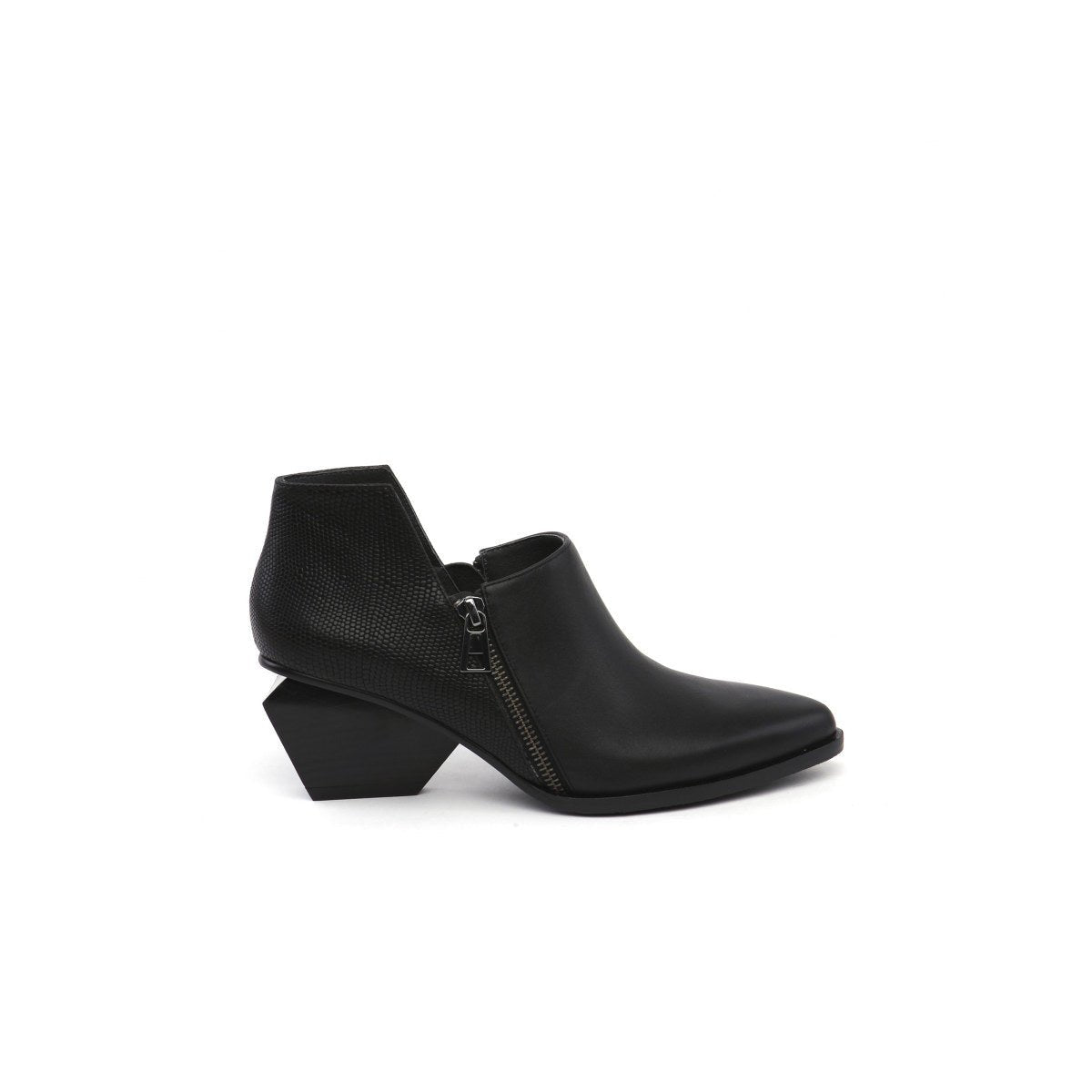 Block Heel Leather Ankle Boots Secondary image