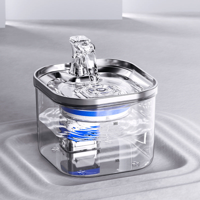 Pet Cat Dog Stainless Steel Automatic Circulation Water Dispenser Intelligent Fountain Pets Accessories Secondary image