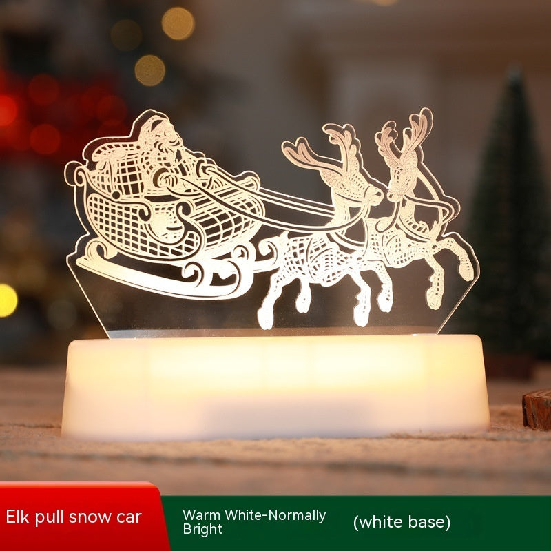 Christmas Decoration 3D Lamp Acrylic LED Night Lights New Year Valentines Day Christmas Kids Gift Christmas Ornaments Secondary image