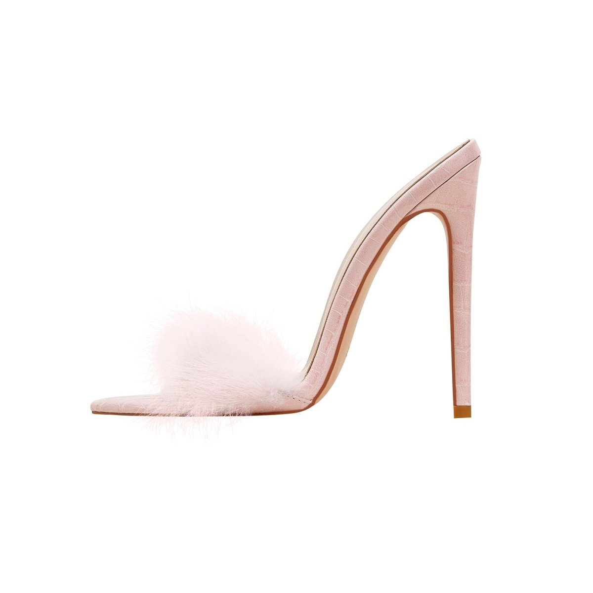 Lightweight Fluffy Pink Heels Secondary image