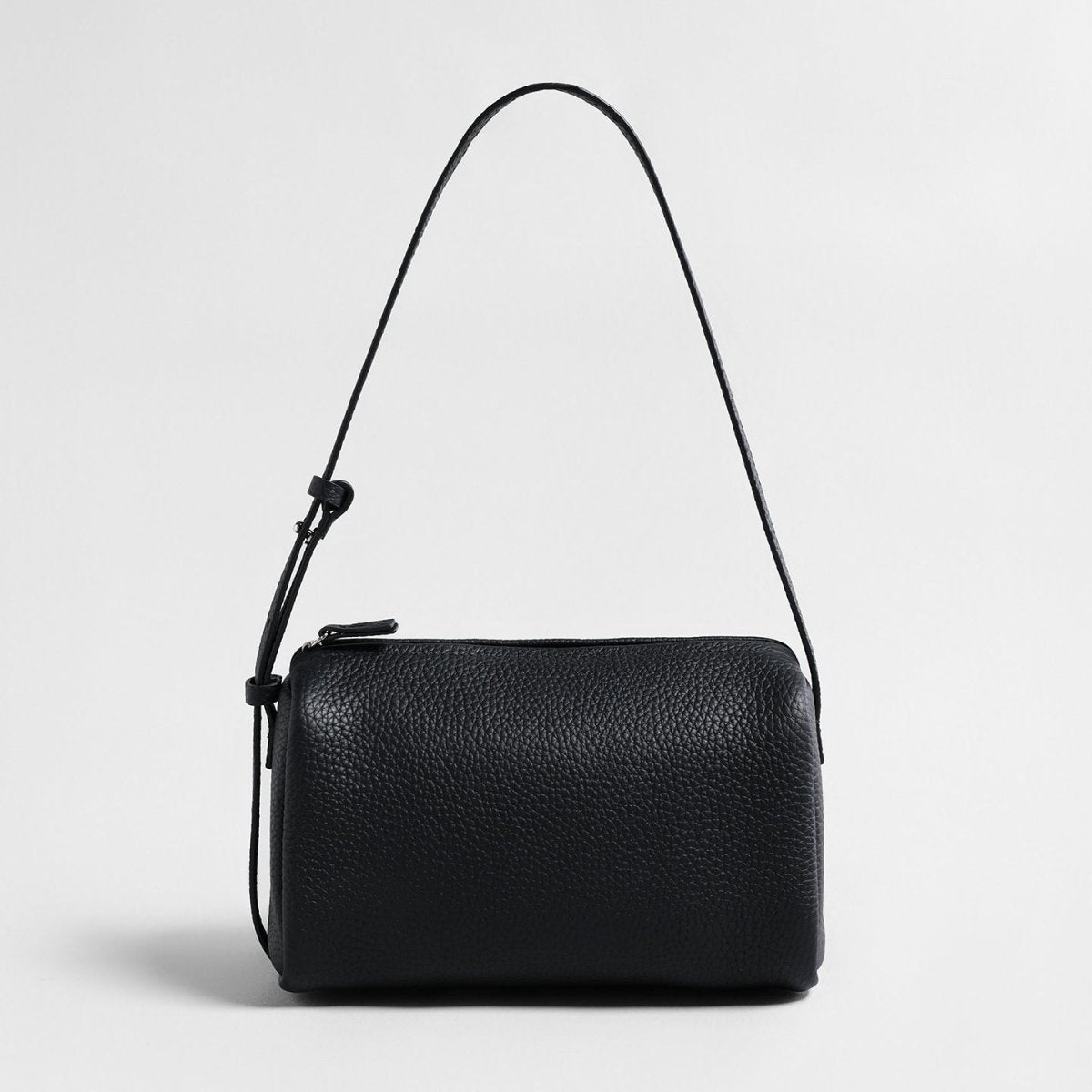 Premium Pebbled Calfskin Cylinder Bag – Trending Barrel Shoulder Crossbody Main image