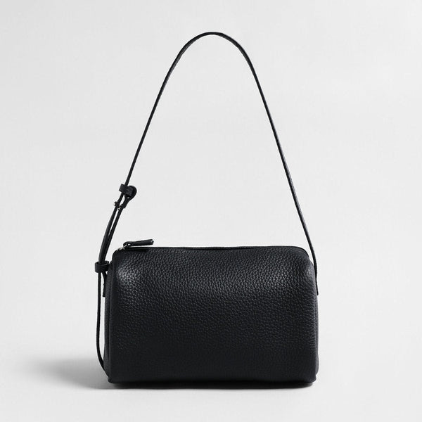 Premium Pebbled Calfskin Cylinder Bag – Trending Barrel Shoulder Crossbody
